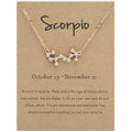 12 Zodiac Signs With Diamonds Necklace Card Rhinestones Collarbone Chain Pendant, Scorpio Golden, Sagittarius Golden, Capricorn Golden, Taurus Golden, Pisces Golden, Leo Golden, Libra Golden, Cancer Golden, Aquarius Golden, Virgo Golden, Aries Golden  ...