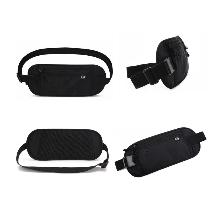 Passport Fit Invisible Waterproof Cell Phone Waist Pack Anti-theft Brush Travel Document Organizer Bag