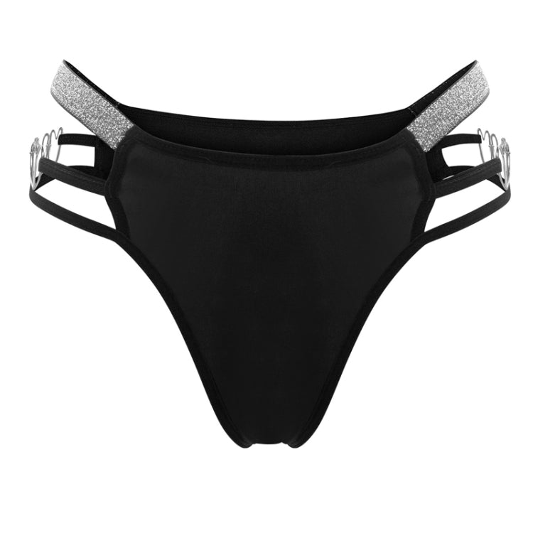 Women Sexy Heart Button Breathable Briefs Low Rise Thong, L