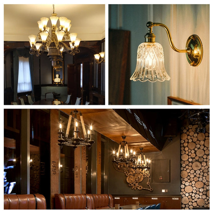 C35 Constant Current Flicker-free LED Highlight Retro Chandelier Lights, Sharp Bulbs E14-2W, Sharp Bulbs E14-4W, Sharp Bulbs E14-6W, Wax Tail E14-2W, Wax Tail E14-4W, Wax Tail E14-6W