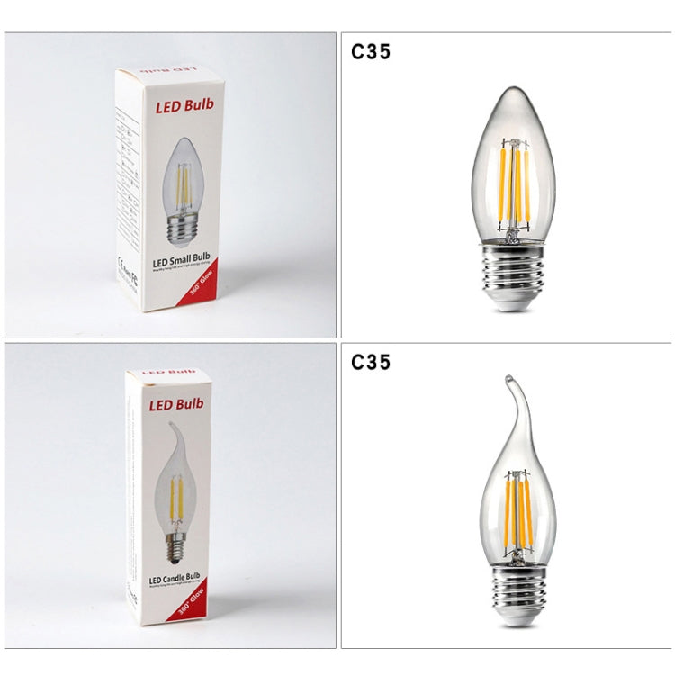 C35 Constant Current Flicker-free LED Highlight Retro Chandelier Lights, Sharp Bulbs E14-2W, Sharp Bulbs E14-4W, Sharp Bulbs E14-6W, Wax Tail E14-2W, Wax Tail E14-4W, Wax Tail E14-6W