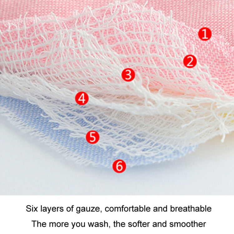 2pcs Dual Sided Newborn Baby Petal Waterproof Bib Six Layers Gauze Cotton Plum Bib, Cedar Pink