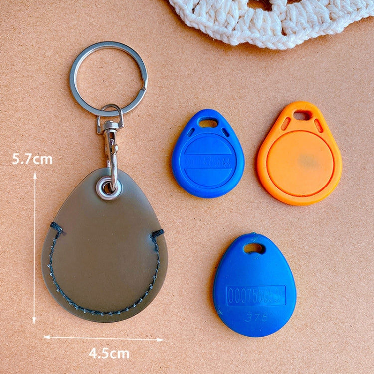 Access Control Elevator Card Holder Proximity Card Protector Keychain With Pull Ring, Water Drop White