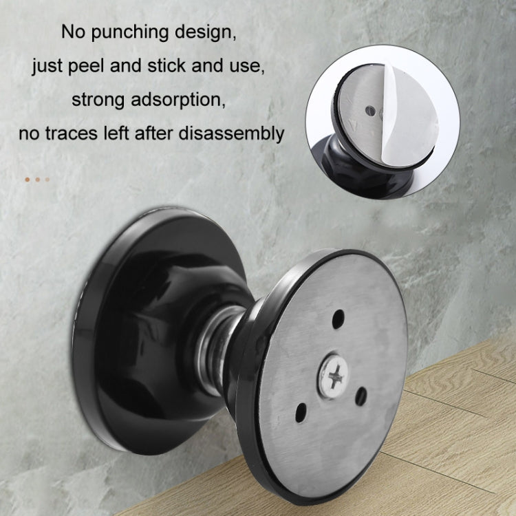 No Punching Silicone Household Strong Magnetic Silent Anti-collision Door Stopper, Transparent, Black, White
