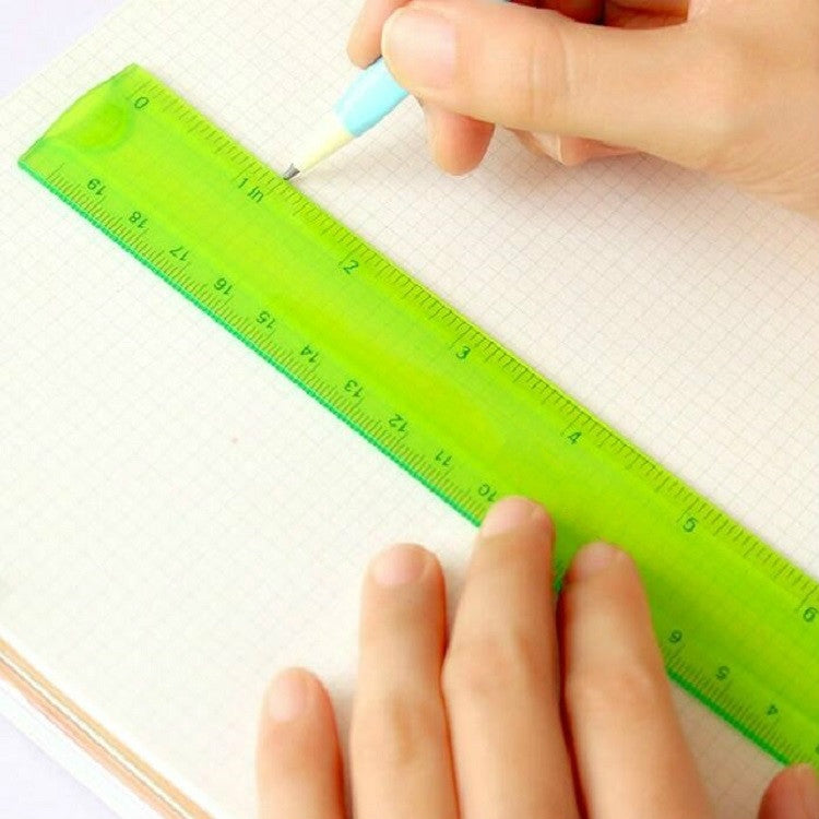 Soft Ruler Student Flexible Ruler Tape Measure Straight Ruler Office School Supplies, 20cm, 30cm