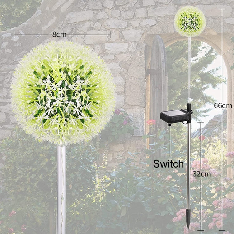 Dandelion Lawn Ground Plug Light Decoration Outdoor Solar LED Garden Lights, Single Head