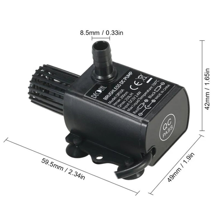 USB Power Supply Brushless Cold Water Circulating Fountain Water Pump, QR50A