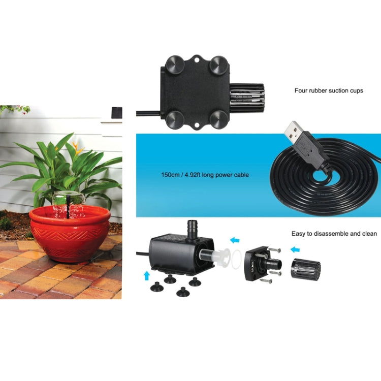 USB Power Supply Brushless Cold Water Circulating Fountain Water Pump, QR50A