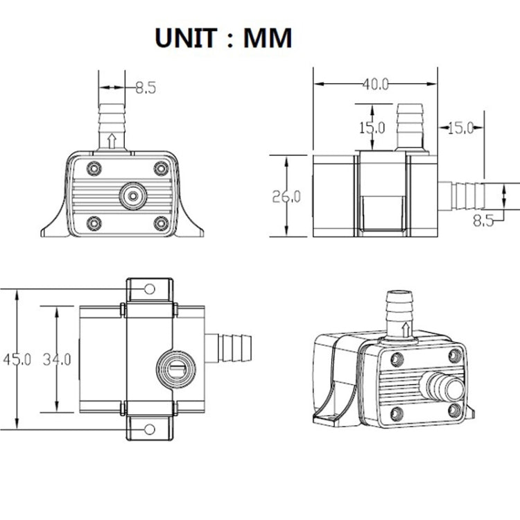 DC12V Solar Micro Brushless Cold Water Circulating Fountain Water Pump, QR30E