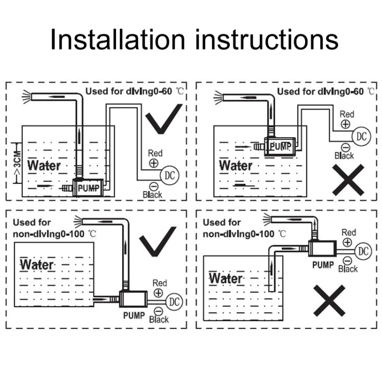 DC12V Solar Micro Brushless Cold Water Circulating Fountain Water Pump, QR30E