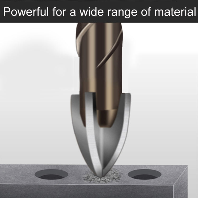 Hexagonal Shank Spiral Flute Cross Alloy Drill Bits Glass Tile Four Edge Drivers, 3mm, 4mm, 5mm, 6mm, 8mm, 10mm, 12mm