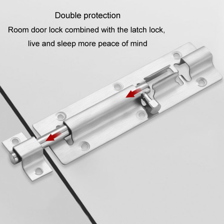 Stainless Steel Latch Door Bolt Bathroom Wooden Door And Window Anti-Theft Latch Lock, 2 inch, 3 inch, 4 inch, 5 inch, 6 inch, 8 inch, 10 inch, 12 inch