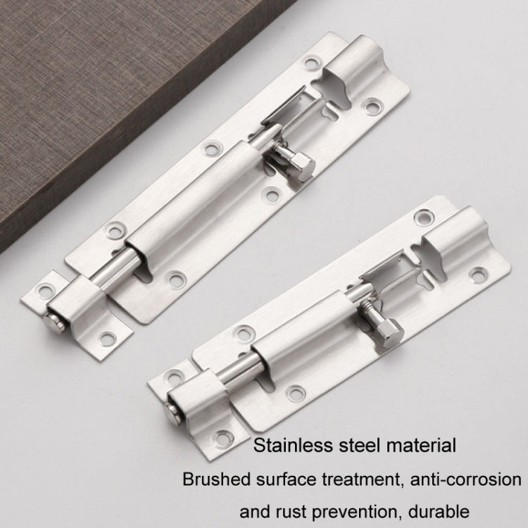 Stainless Steel Latch Door Bolt Bathroom Wooden Door And Window Anti-Theft Latch Lock, 2 inch, 3 inch, 4 inch, 5 inch, 6 inch, 8 inch, 10 inch, 12 inch