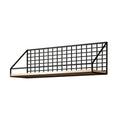 Household Large Non-Punching Organizer Wall Hanging Shelf, Black Basic Model, Black Wooden Ball With Tissue Box