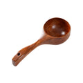 Household Wooden Long Handle Large Soup Spoon Eating Noodle Spoon Water Scoop, Tanoak (Old Lacquer Color), Tanoak (Original Color), Acacia
