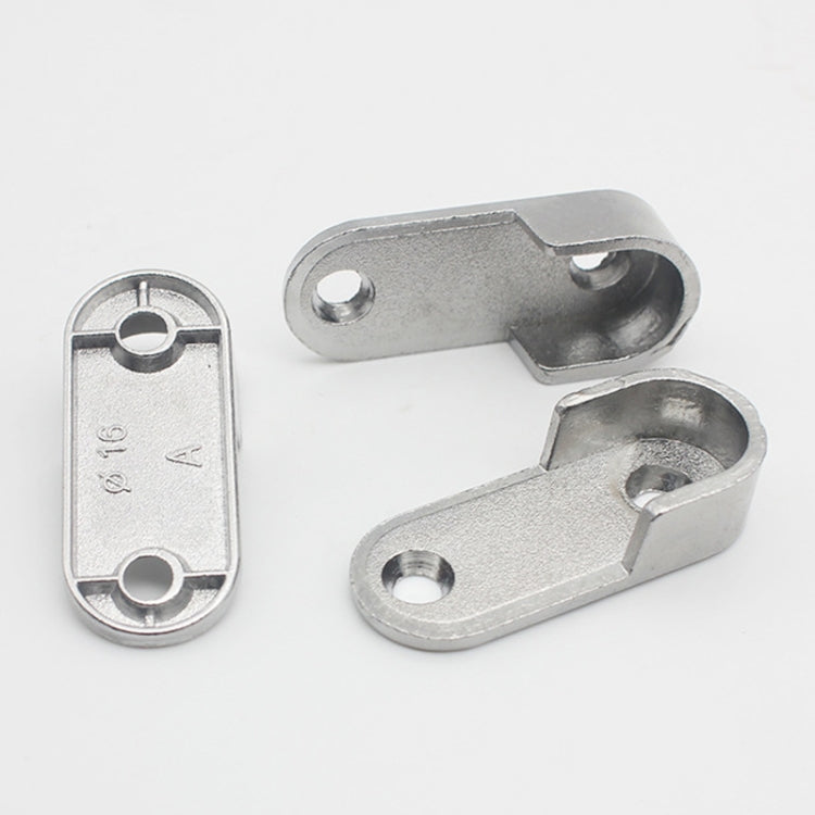 2pcs Wardrobe Closet Rod End Support Bracket Alloy Holder Hardware Furniture Accessories, Thickened, Normal