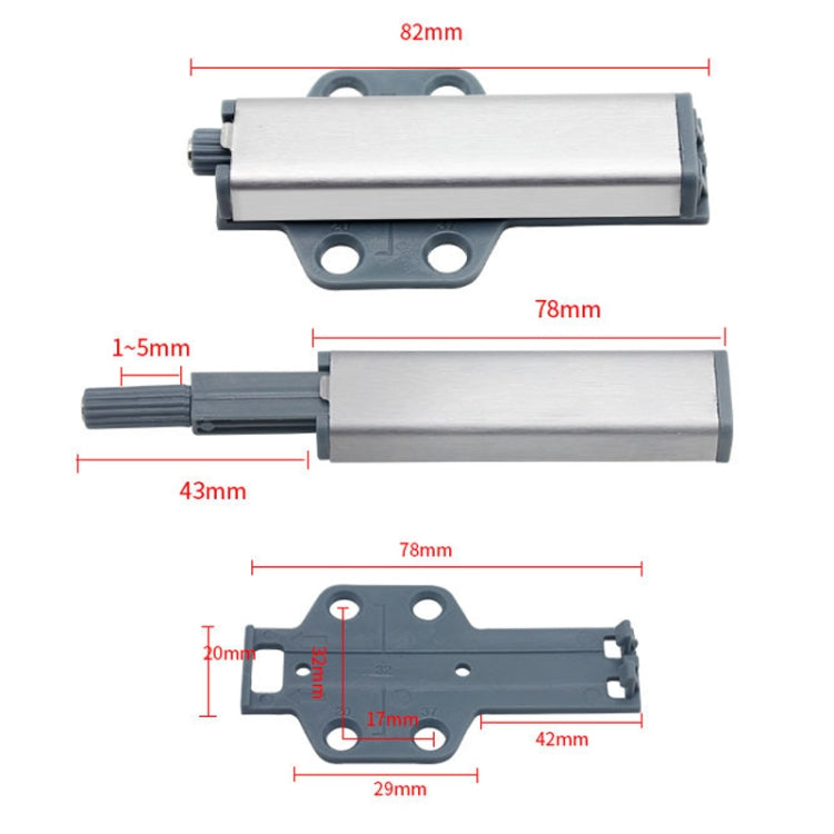 With Screws Cabinet Catch Magnetic Latches Push To Open Drawer Door Stopper, Plane Bottom