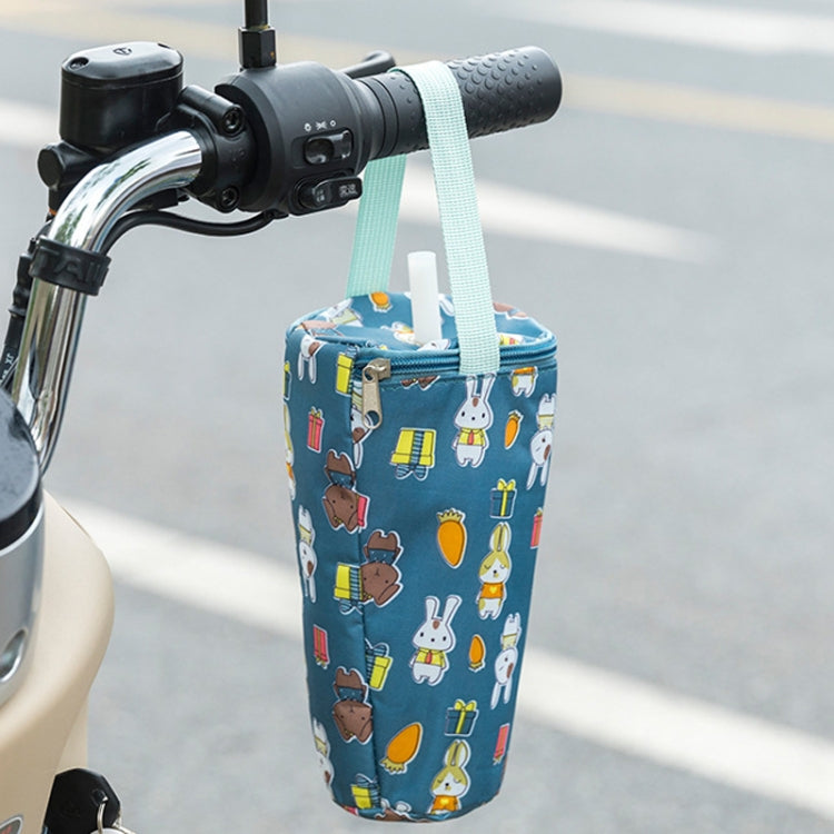 Portable Milk Tea Tote Bag Heat Preservation Eco-friendly Handbag Carrying Insulated Cup Cover, Lemon, Cats, Ice Cream, Bunny
