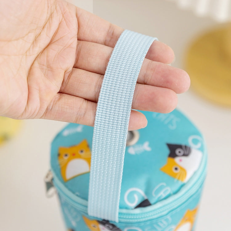 Portable Milk Tea Tote Bag Heat Preservation Eco-friendly Handbag Carrying Insulated Cup Cover, Lemon, Cats, Ice Cream, Bunny