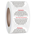 Round Warning Label Packaging Self-Adhesive Warning Sticker, 1.5 inches 3.8 cm, 1 inch 2.5 cm