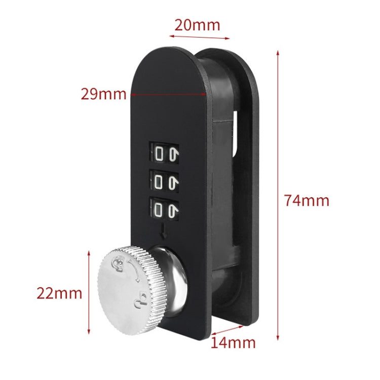 Home Drawer Locker Mechanical Dial And Quarter Turn Combination Lock, Left Turn, Right Turn
