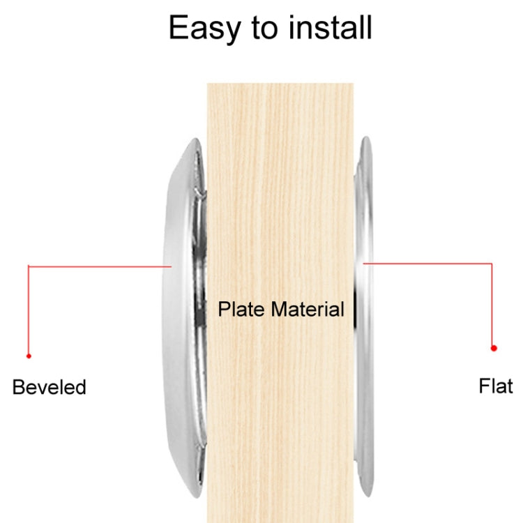 35mm Furniture Cabinet Cooling Stainless Steel Double Sided Ventilation Hole Decorative Cover, 3pcs