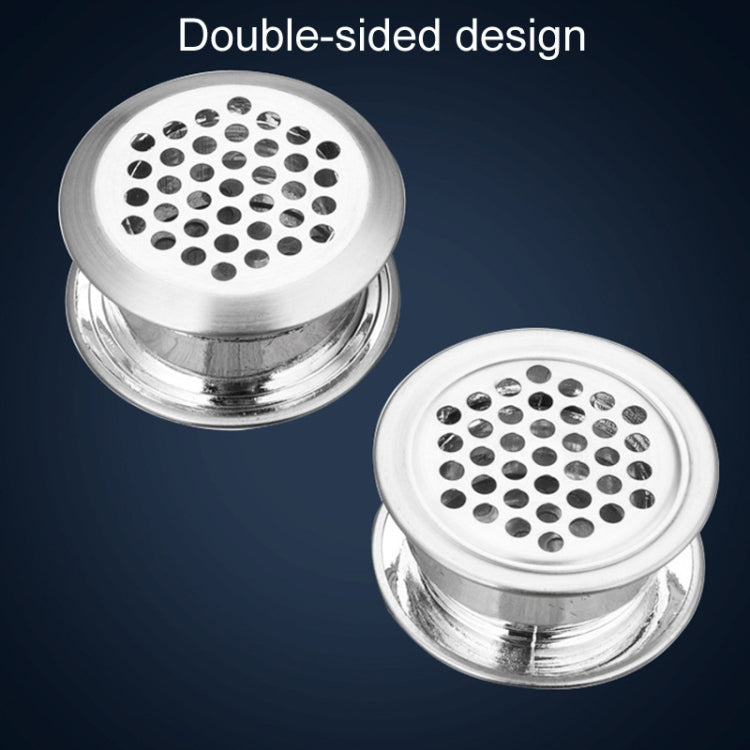 35mm Furniture Cabinet Cooling Stainless Steel Double Sided Ventilation Hole Decorative Cover, 3pcs