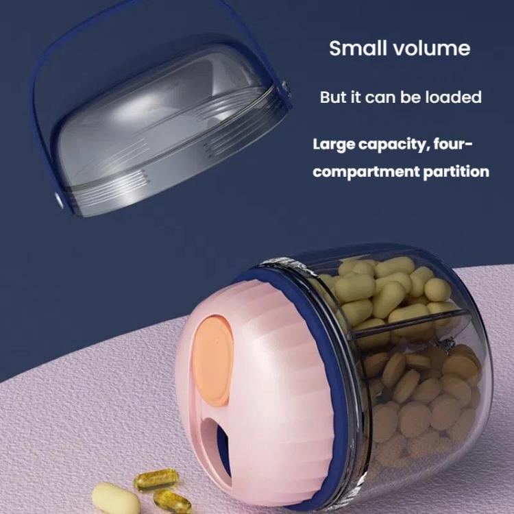 Portable Pill Box Sealed Waterproof Pill Dispenser Drugs Medicine Organizer Dispenser Box, Small Green, Small Pink, Small Gray, Large Green, Large Pink, Large Gray