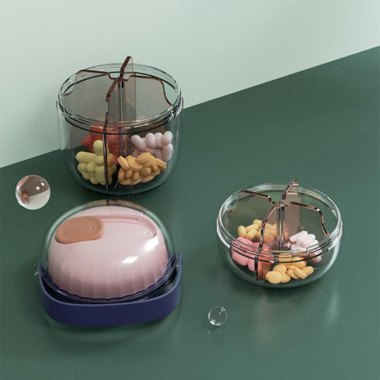 Portable Pill Box Sealed Waterproof Pill Dispenser Drugs Medicine Organizer Dispenser Box, Small Green, Small Pink, Small Gray, Large Green, Large Pink, Large Gray