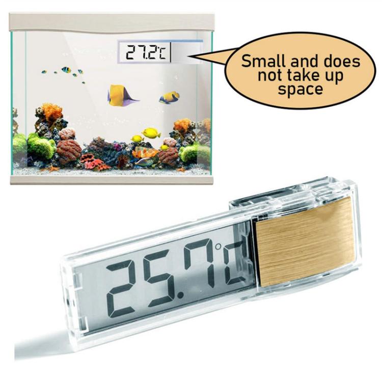 LK-50 Digital Wireless Aquarium Thermometer External LCD Transparent Electronic Water Temperature Meter
