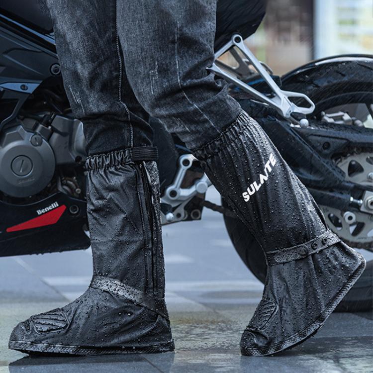 SULAITE Motorcycle Shoe Cover Thickened Anti-slip Wear-resistant Rain Shoes Outdoor Riding Adult Rain Boots, S, M, L, XL, 2XL