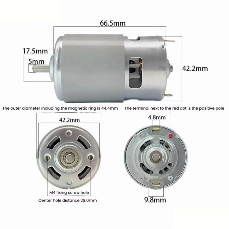 775 Micro Motor Garden Tools High Pressure Water Pump Air Pump Equipment Fan DC Motor, 12V 3000RPM, 12V 6000RPM, 12V 12000RPM, 24V 12000RPM
