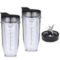 For Ninja BL480 Juicer 5 In 1 Accessories, 2pcs 24 oz Cups+7-Pages Knife Holder+2 Lids