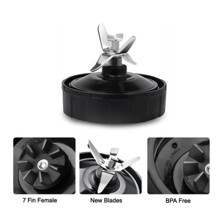 For Ninja BL480/BL482/BL642/BL682/NN102 Blender Accessories, 7-leaf Blade Holder + 2 Sealing Rings + Hook