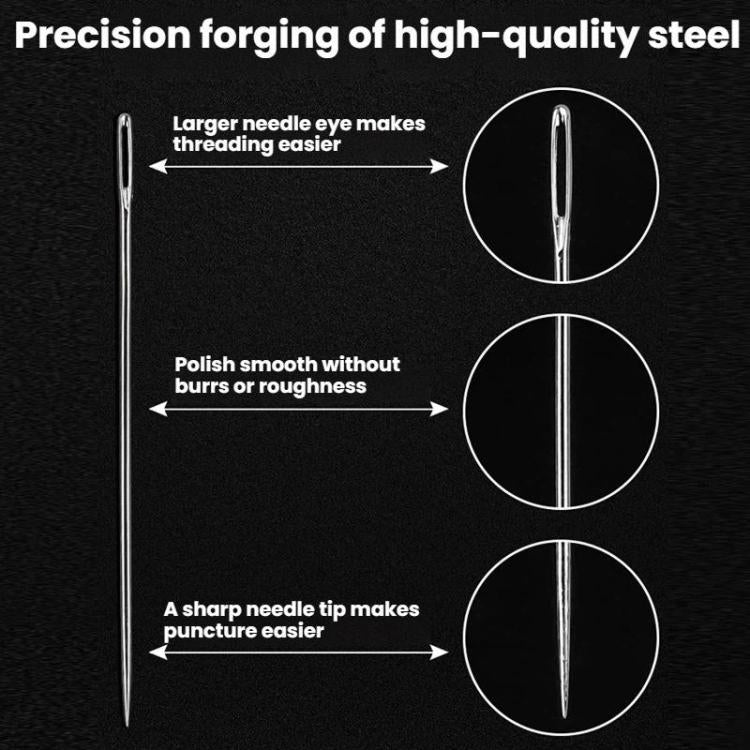 Household Large-hole Sewing Needle Set, 25pcs /Set 3.2cm, 25pcs /Set 4.0cm, 25pcs /Set 5.0cm, 25pcs /Set 6.6cm, 60pcs /Set 6.7/5.4/5/4.8/4cm