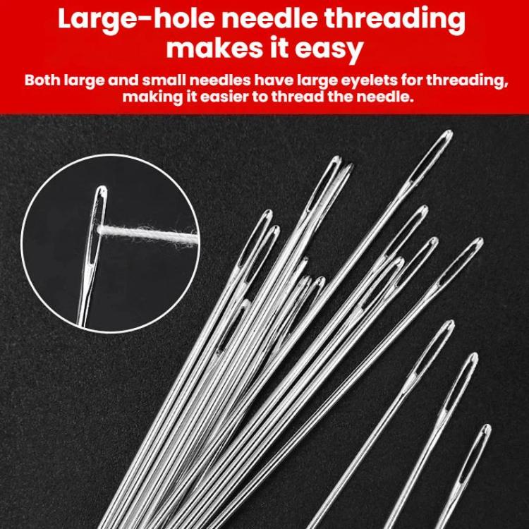 Household Large-hole Sewing Needle Set, 25pcs /Set 3.2cm, 25pcs /Set 4.0cm, 25pcs /Set 5.0cm, 25pcs /Set 6.6cm, 60pcs /Set 6.7/5.4/5/4.8/4cm