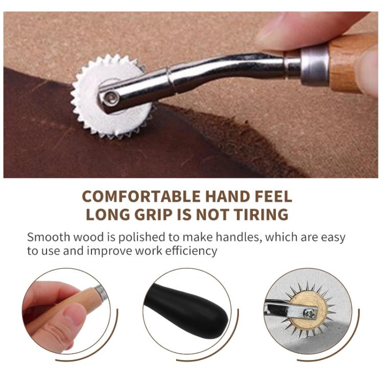 Leather Marking Wheel Tailoring Pattern Making Tool Roller, Standard SKC Wooden Handle, Standard Steel Tooth Handle, Plastic Steel Tooth Handle, Wooden Steel Tooth Handle
