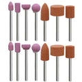 Mini Flintstone 3mm Shank Sanding and Polishing Head Grinding Wheel Corundum Grinding Heads, 2sets Pink+Orange