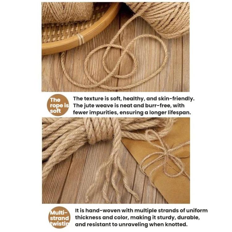10pcs DIY Hand-Woven Hemp Rope Decoration Materials, 0.001x100m, 0.0015x100m, 0.0015x200m
