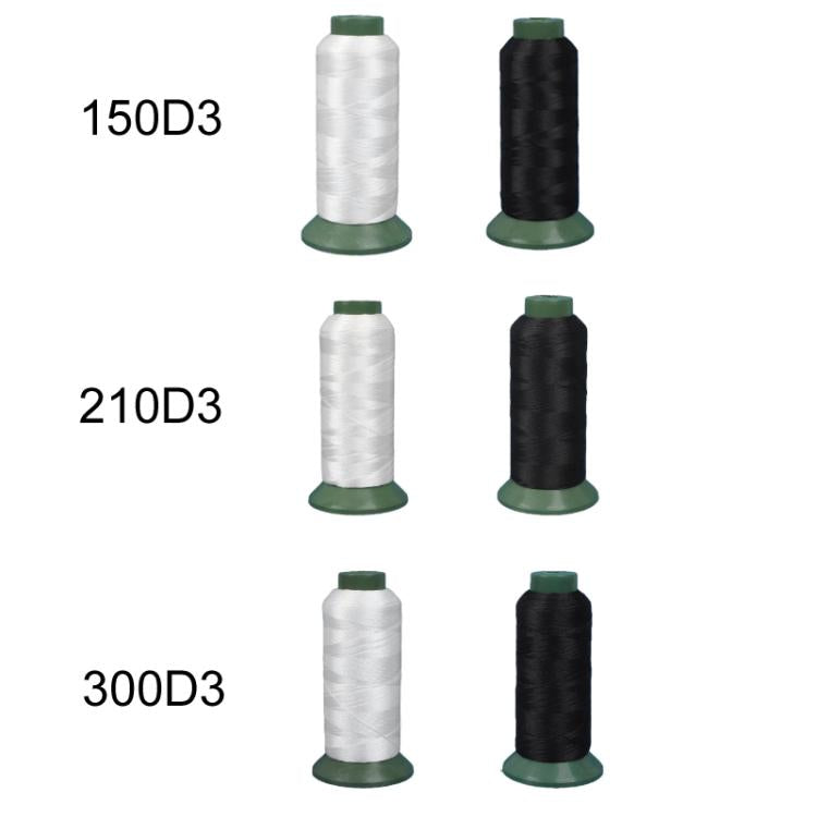 Household Strong Nylon Sewing Thread, 150D3 White, 150D3 Black, 210D3 White, 210D3 Black, 300D3 White, 300D3 Black, 420D3 White, 420D3 Black, 210D3 Navy, 210D3 Pink, 210D3 Red, 210D3 Gray, 420D3 Navy, 420D3 Yellow, 420D3 Gray
