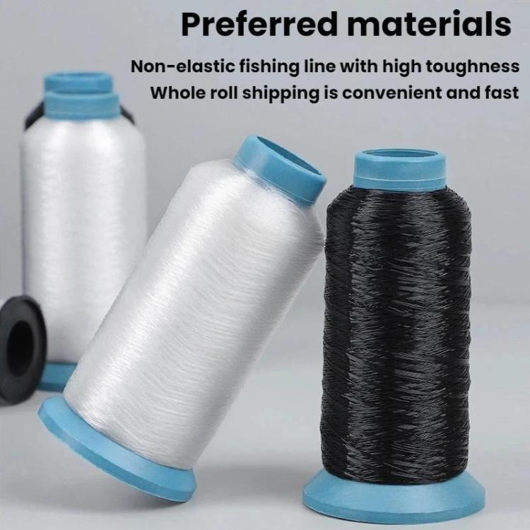 Hand-sewn Nylon Invisible Ultra-fine Filament Thread, Transparent Small Roll 0.25mm, Black Small Roll 0.25mm, Transparent Large Roll 0.10mm, Black Large Roll 0.10mm, Transparent Large Roll 0.15mm, Black Large Roll 0.15mm, Transparent Large Roll 0.2mm  ...