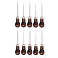 Wooden Handle DIY Shoe Repair Leather Drilling Awl, Gourd Awl, Straight Handle, Long Gourd Straight Needle