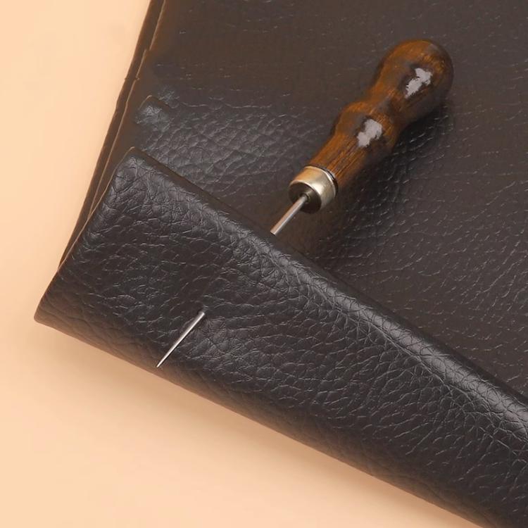 Wooden Handle DIY Shoe Repair Leather Drilling Awl, Gourd Awl, Straight Handle, Long Gourd Straight Needle