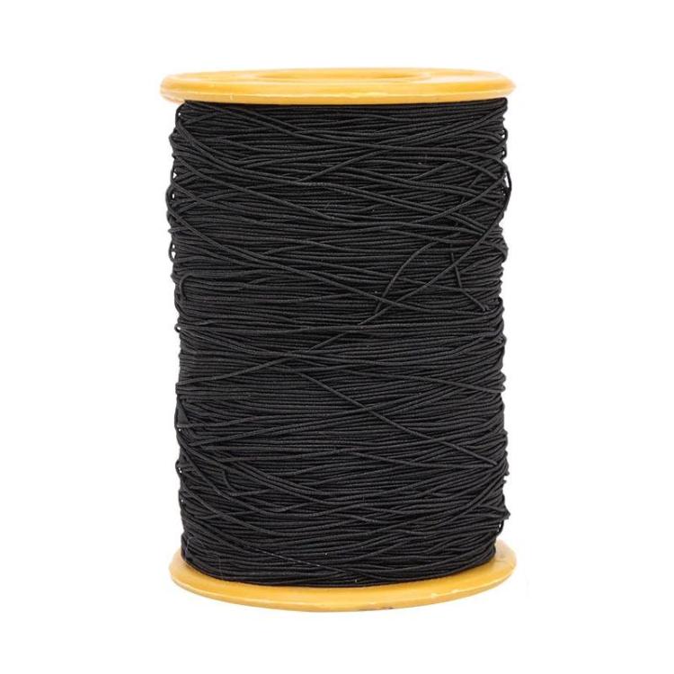 0.45mm Sewing Elastic Cord Rubber Band Core-coated Tag Elastic Thread, White, Gray, Black, Coffee, Navy