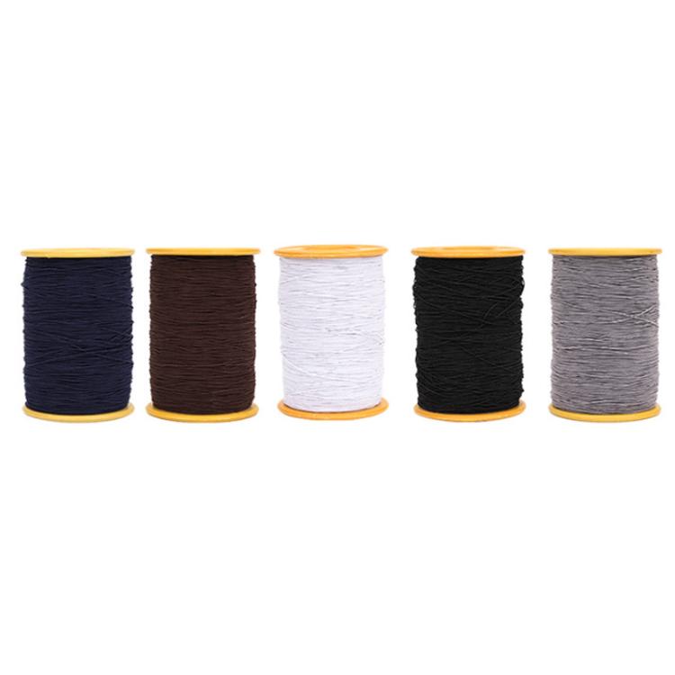 0.45mm Sewing Elastic Cord Rubber Band Core-coated Tag Elastic Thread, White, Gray, Black, Coffee, Navy