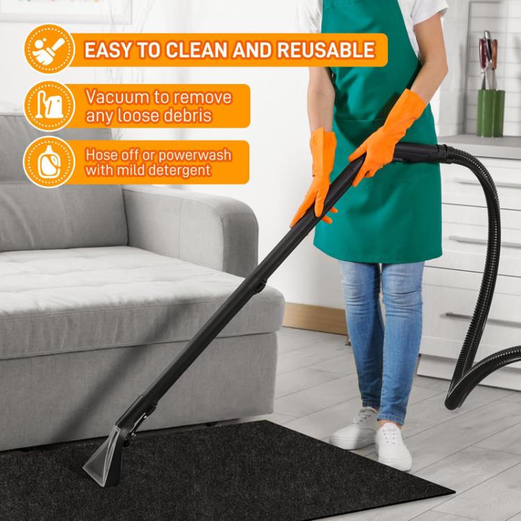 Non-Slip Cuttable Pet Felt Mat Washable Floor Protection Pad, 61 x 74cm, 74 x 91.5cm, 91.5 x 91.5cm, 91.5 x 122cm, 91.5 x 152.5cm, 91.5 x 183cm