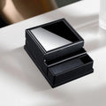 Vintage Style 40-Count Automatic Cigarette Box with Built-in Lighter Slot