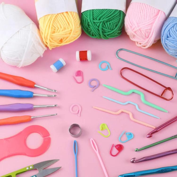 59pcs /Set DIY Crochet Yarn Knitting Tool Kit Set