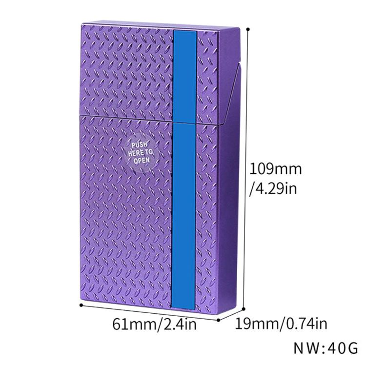 Elegant Vertical Stripe Cigarette Case 20-Count Moisture-Proof Slim Cigarette Holder