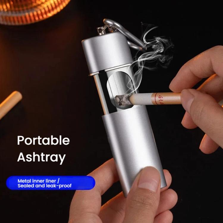 Portable Pocket Ashtray Slide-Out Drawer Mini Metal Lined Leak-Proof Ash Container for Outdoor, Car, Travel